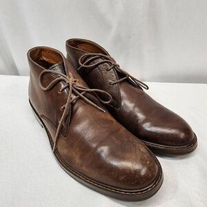 NORDSTROM MEN'S SHOP Leather Chukka Boot Men's 9 Brown Lace-Up